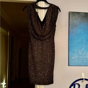 BNWT!!! Sparkly Black Cowl Neck Dress